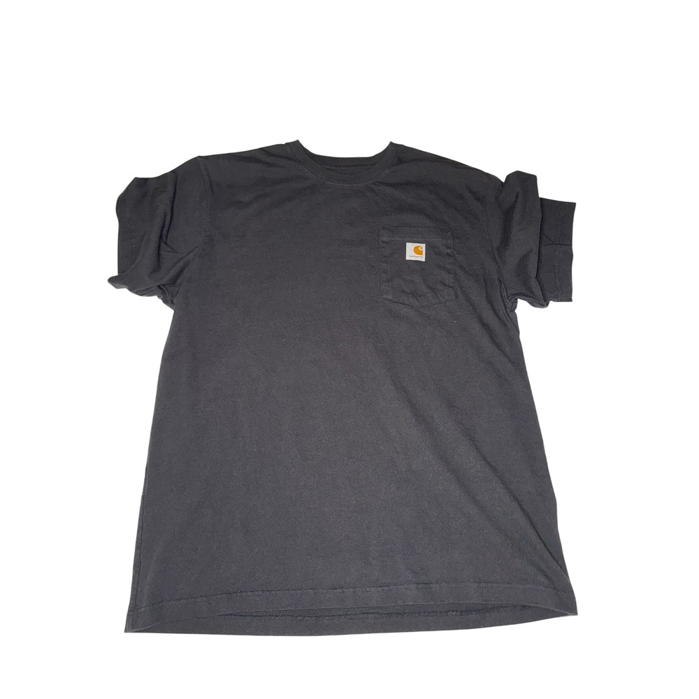 Carhartt Pocket T-Shirt Mens L Black K87 Loose Fit Short Sleeve Cotton Tee